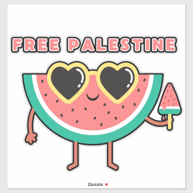 Adesivo palestina Watermelon Palestina, cor bonita (Folha)