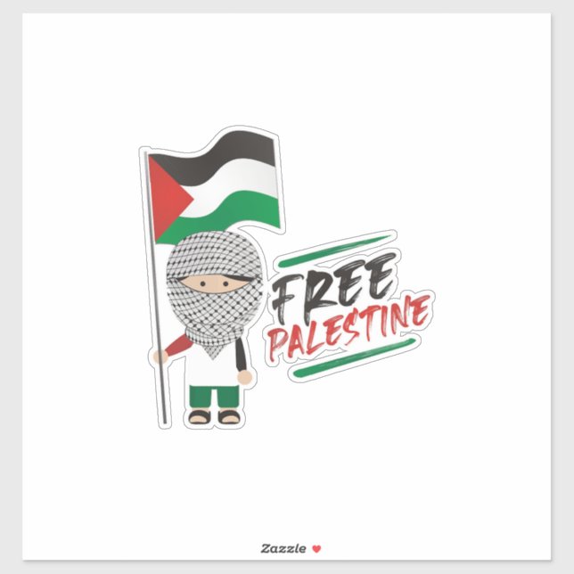 Adesivo Palestine Car Sticker, Palestina Flag Decal, Gaz (Folha)