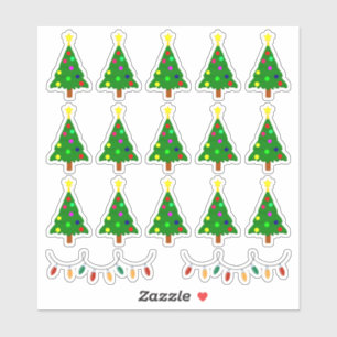 Adesivo Palhetas de Natal e Luzes,Planeador de Férias