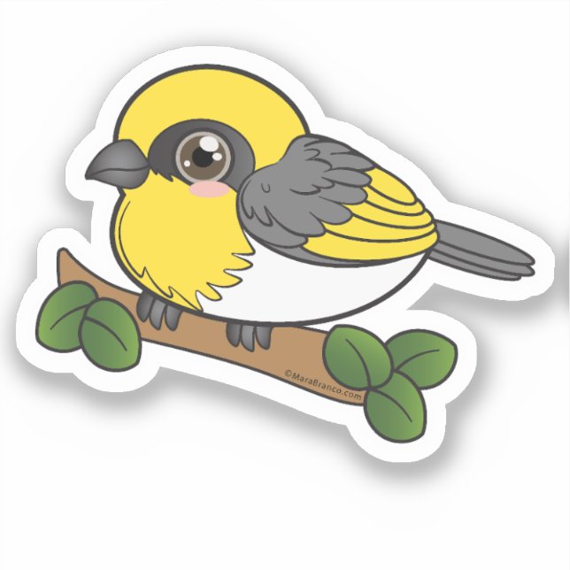 Adesivo Palila Hawaii Forest Bird (Frente)