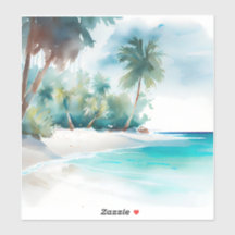 Palm-Stickers Tropical Beach