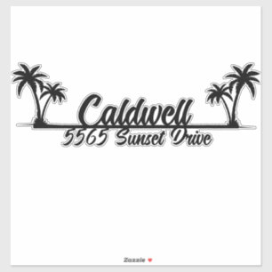 Adesivo Palm Trees Personalizadas Vinheta de Caixa de Corr
