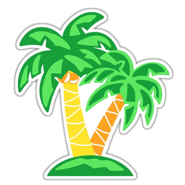 Adesivo Palmeiras Tropicais Palmeiras Cortadas (Dye Cut Sticker)
