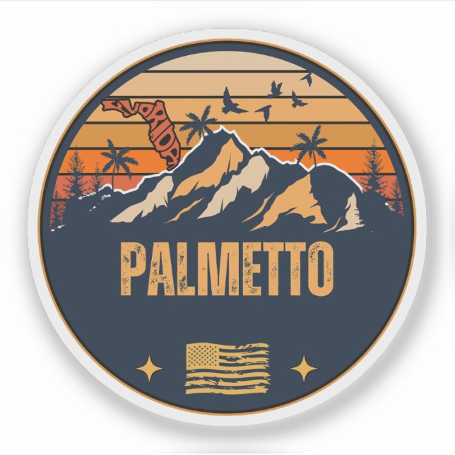 Adesivo Palmetto, Florida (Frente)