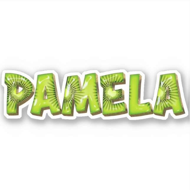 Adesivo Pamela Name Kiwi Design Aufkleber Sticker (Frente)