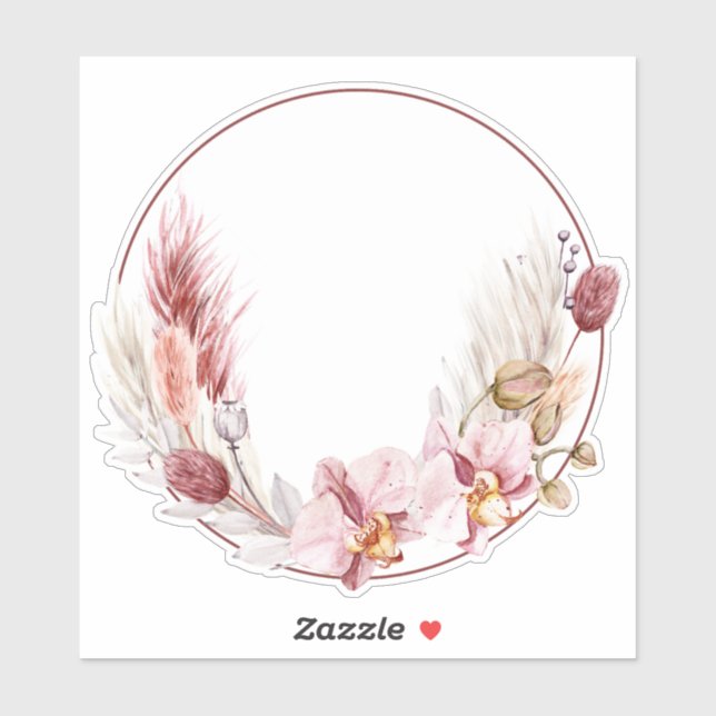 Adesivo Pampas de erva personalizadas (Folha)