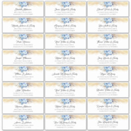 Adesivo Pampas Grass Dusty Blue Guest Names Endereço Etiqu