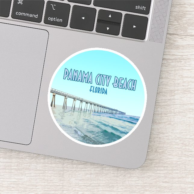 Adesivo Panamá City Beach Florida Vintage (Detalhe)