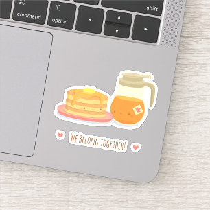 Adesivo Pancakes e Xarope de maple se unem