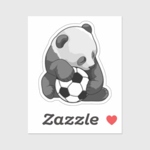 Adesivo Panda com bola de futebol