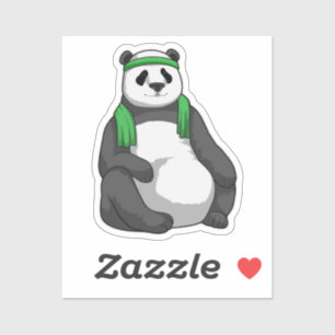 Adesivo Panda na Malhação com Toalha