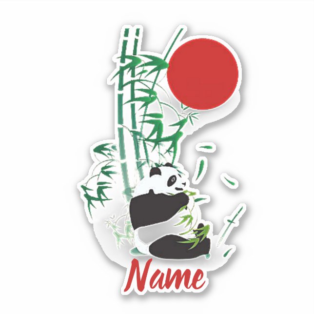 Adesivo Panda personalizado  (Frente)