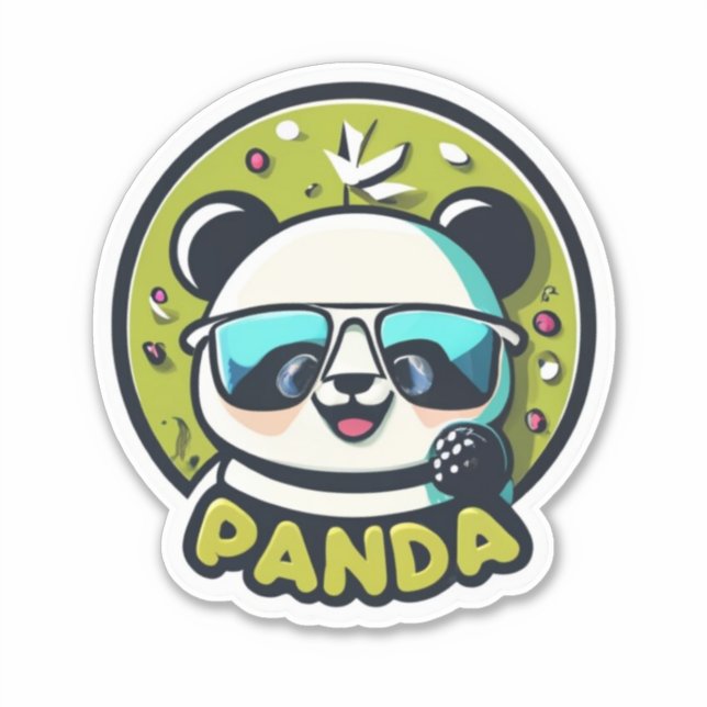 Adesivo Panda Power Stickers com Raio (Frente)
