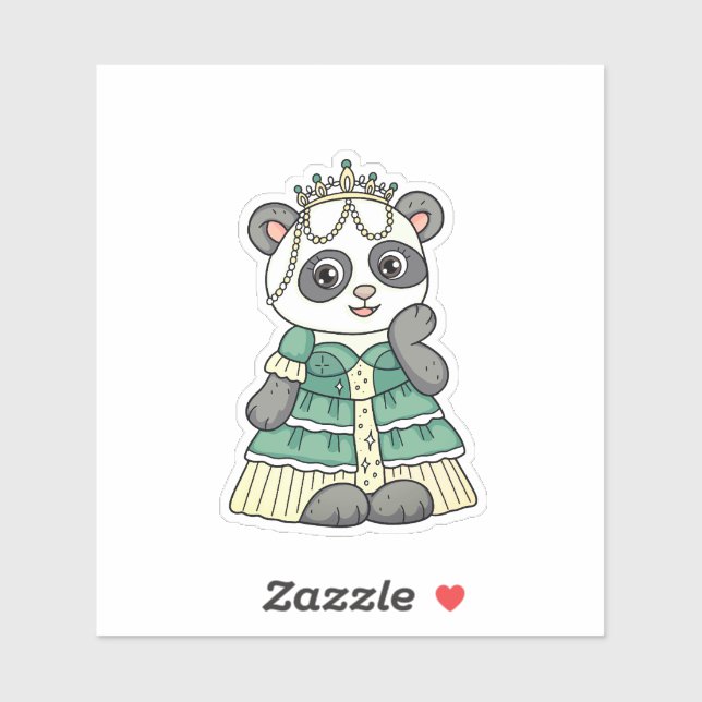 Adesivo Panda Princess (Folha)