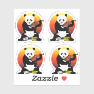 Adesivo Panda Violinst