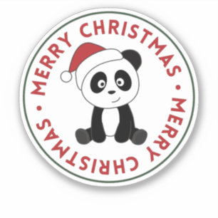 Adesivo Pandas Sticker Panda Natal Snow