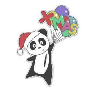 Adesivo Pandas Sticker Panda Natal Snow