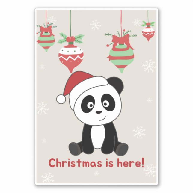Adesivo Pandas Sticker Panda Natal Snow (Frente)