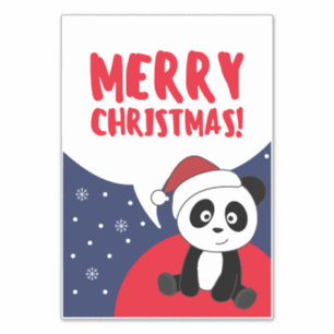 Adesivo Pandas Sticker Panda Natal Snow