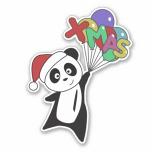 Adesivo Pandas Sticker Panda Natal Snow