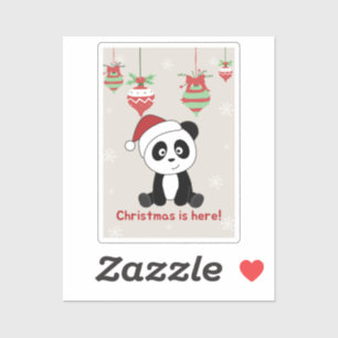 Adesivo Pandas Sticker Panda Natal Snow