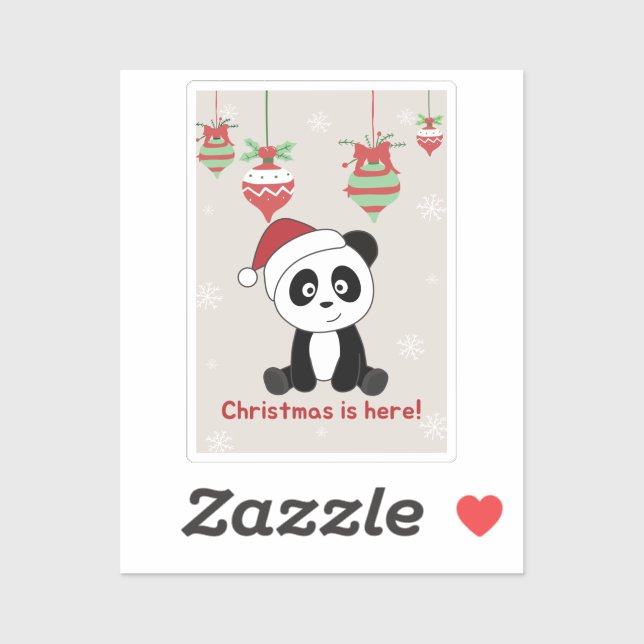 Adesivo Pandas Sticker Panda Natal Snow (Folha)