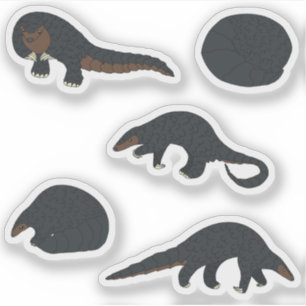 Adesivo Pangolins de barriga negra