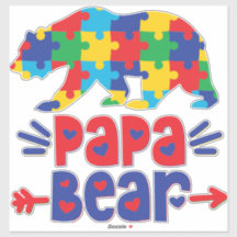 Papa Bear Vinyl Sticker