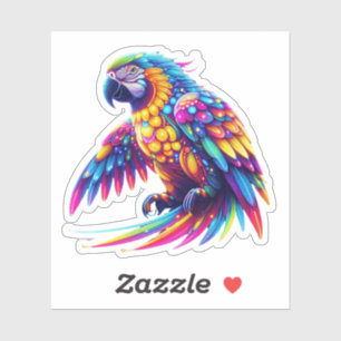 Adesivo Papagaio brilhante colorido