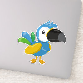 Adesivo Papagaio Colorido, papagaio tropical, papagaio bon