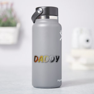 Adesivo Papai em Cores de Orgulho Urso - Design Gay Urso O
