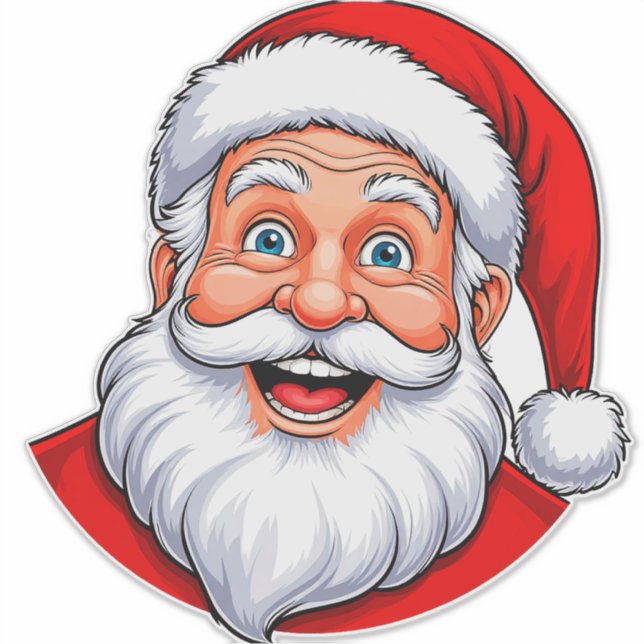 Adesivo Papai Noel Alegre (Frente)