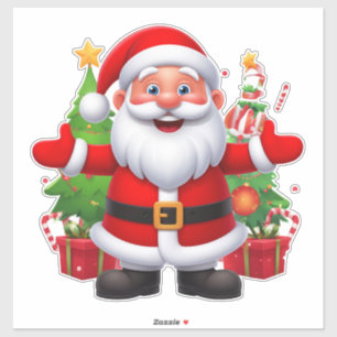 Adesivo Papai Noel Alegre