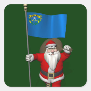 Adesivo Papai Noel Com Alferes De Nevada