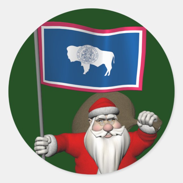 Adesivo Papai Noel Com Alferes De Wyoming (Frente)