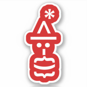 Adesivo Papai Noel com Beard Christmas Emoticon