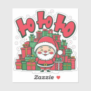 Adesivo Papai Noel Desenho Animado Alegre Natal