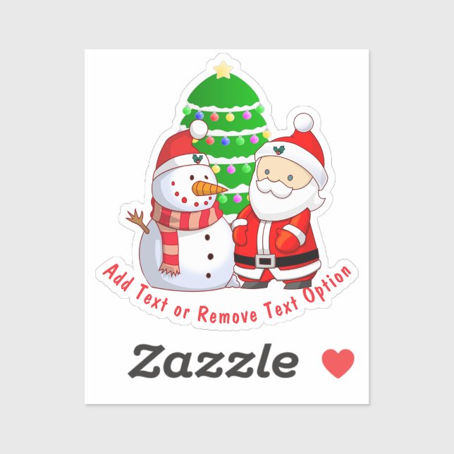 Adesivo Papai Noel e Snowman Natal (Folha)