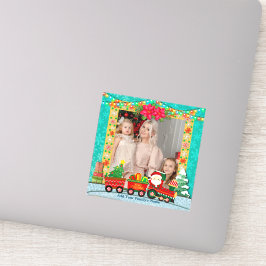 Adesivo Papai Noel em Trem, Natal e Foto de Férias