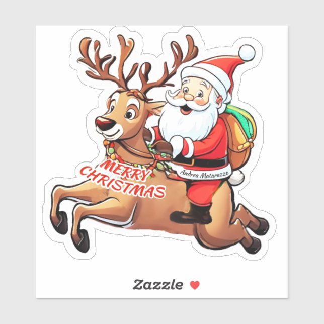 Adesivo Papai Noel Felry Natal (Folha)