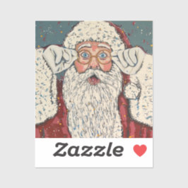 Adesivo Papai Noel Surpreso