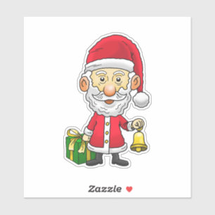 Adesivo Papai Noel toca o sino na véspera de Natal