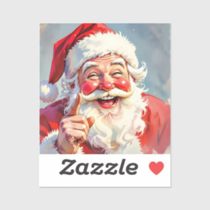 Adesivo Papai Noel Vintage Engraçado Natal