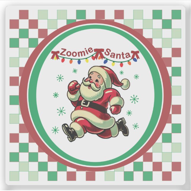 Adesivo Papai Noel Zoomie Natal (Frente)