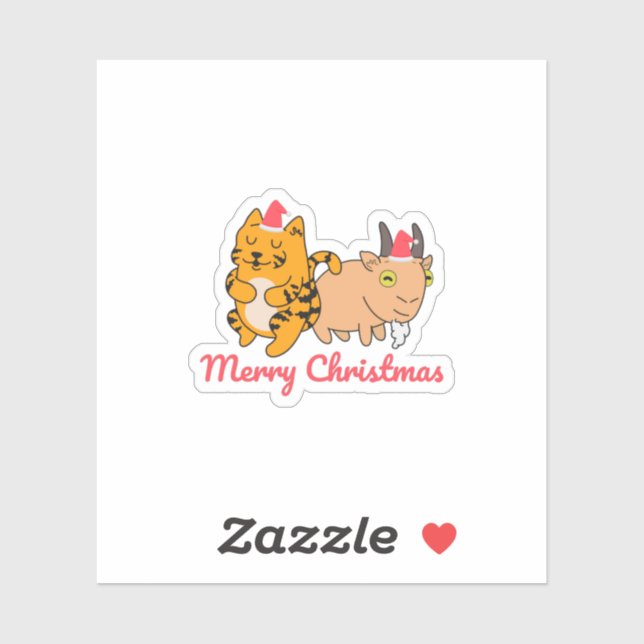 Adesivo Papais noeis amigos - Tiger and Goat (Folha)