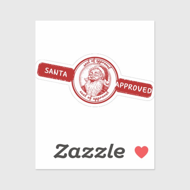 Adesivo Papais noeis Aprovados, carimbo de Natal, alegria  (Folha)