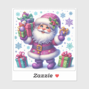 Adesivo Papais noeis celebram o Natal com presentes