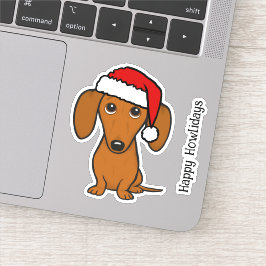 Adesivo Papais noeis Dachshund Cute Wiener
