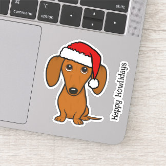 Adesivo Papais noeis Dachshund Cute Wiener
