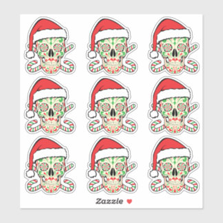 Adesivo Papais noeis de crânio de açúcar